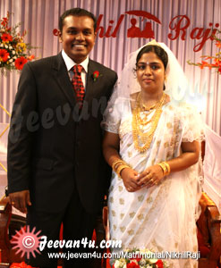 NIKHIL RAJI Marriage Photos at Holy Family Church Chittoor Cochin